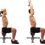 Two Arm Seated Dumbbell Extension
